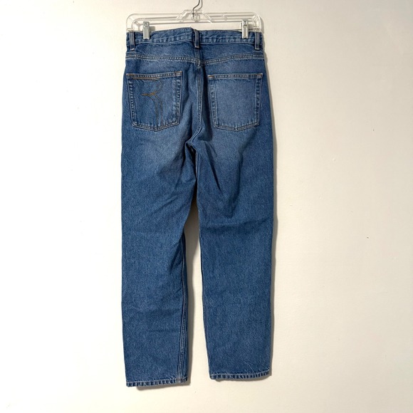 Rouje Paris Marais Denim Jeans Indigo Blue High Waist Button Fly Straight Leg 27 - Picture 3 of 11